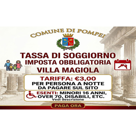 Tassa di Soggiorno Comune di Pompei - Villa Magiola